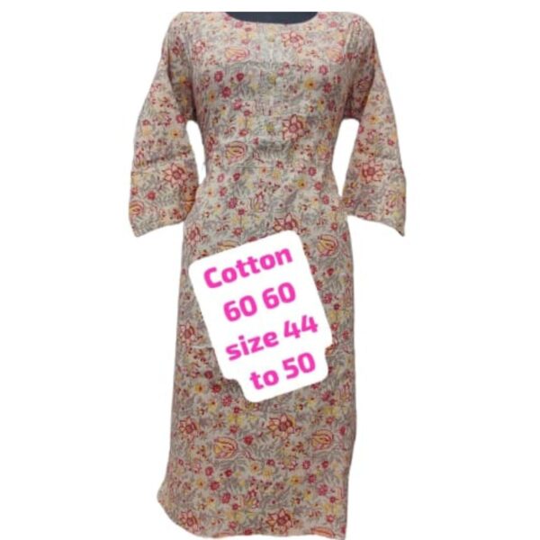 Cotton Straight Kurtis 30% discount